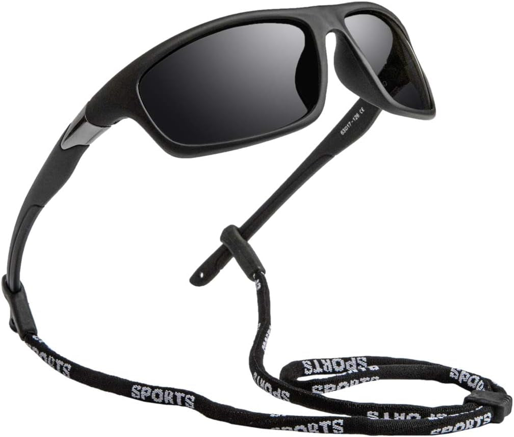 Men's Polarized Sports Sunglasses with 100% UV Protection for Driving, Fishing, Running, and Cycling