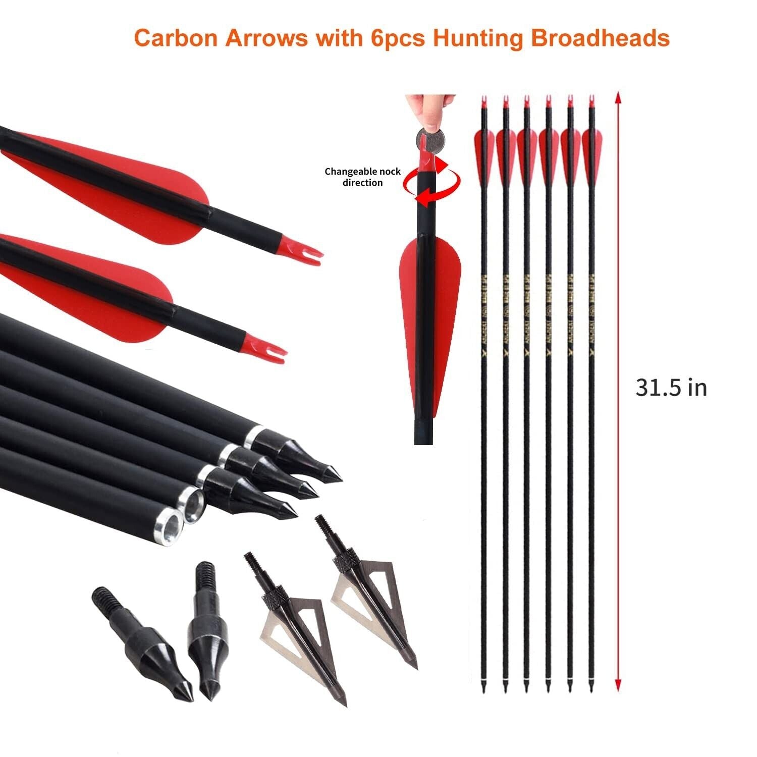 Archery Takedown Recurve Bow and Arrow Set for Youth and Adult Beginners