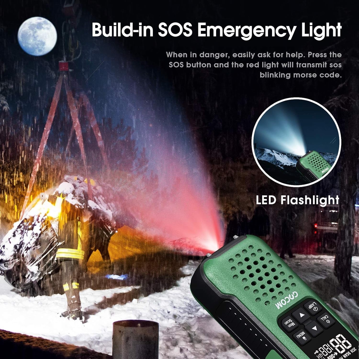 G9 IP67 Waterproof Two Way Radios with NOAA Weather Alert, SOS Emergency Lamp, Long Range, and Rechargeable Batteries - 6 Pack