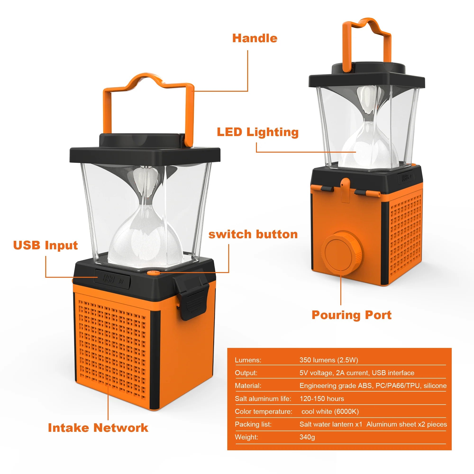 Hydrocell Salt Water Powered Lantern