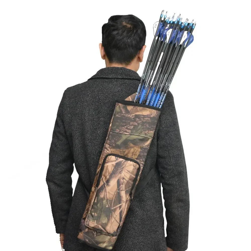 Archery Arrow Quiver Backpack Shoulder Bag - Holds 40 Arrows - For Compound and Recurve Bow Hunting