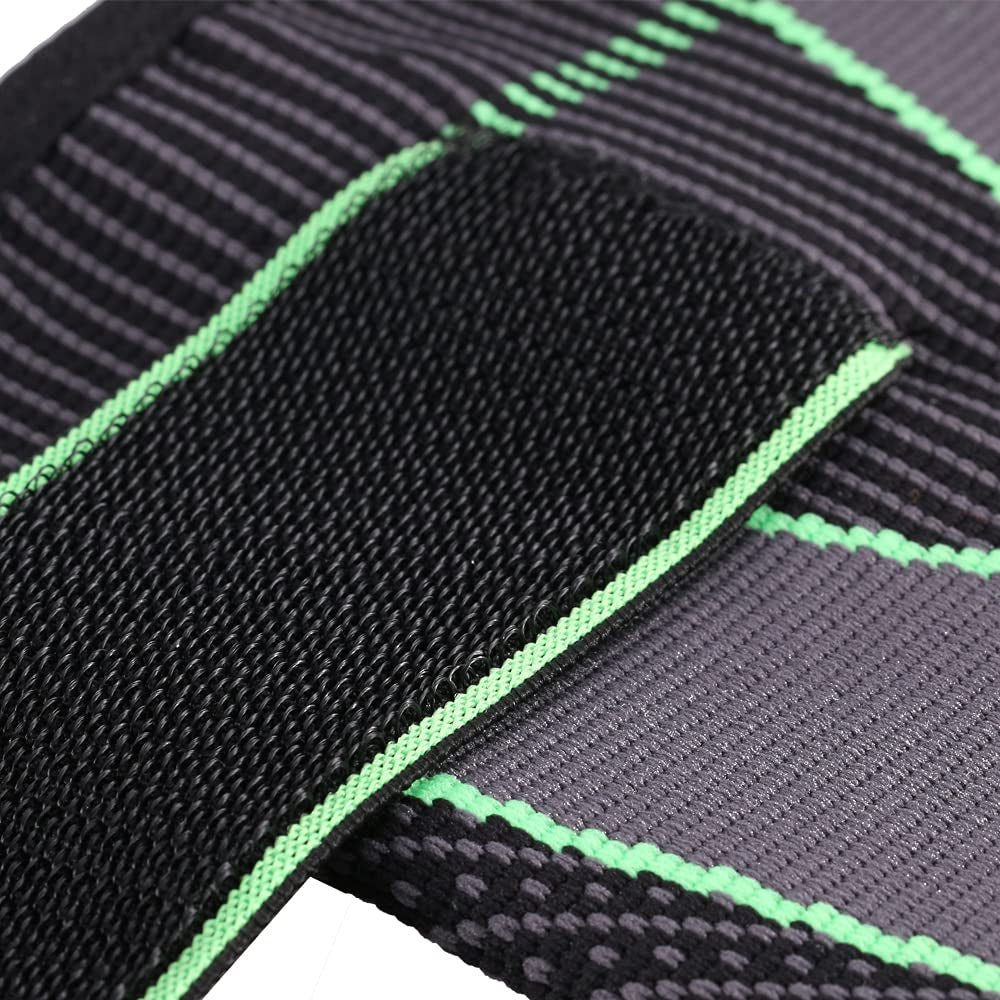 Compression Full Leg Sleeves with Knee Support - Green, X-Large (1 Pair)