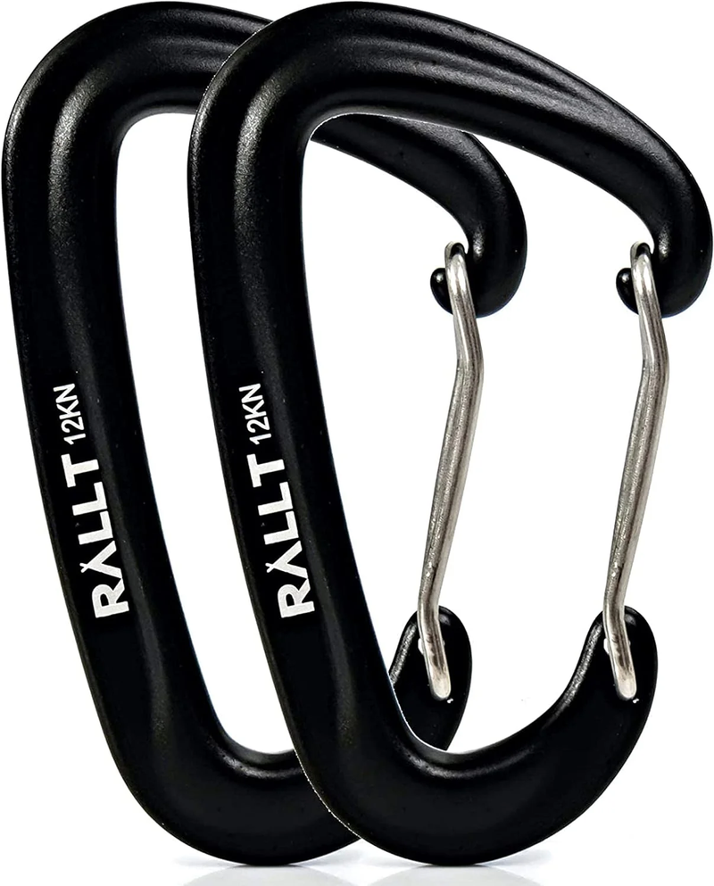 Heavy Duty 12Kn Carabiner Clip for Hiking, Hammock, and Backpacking - Lightweight Aluminum Camping Accessory