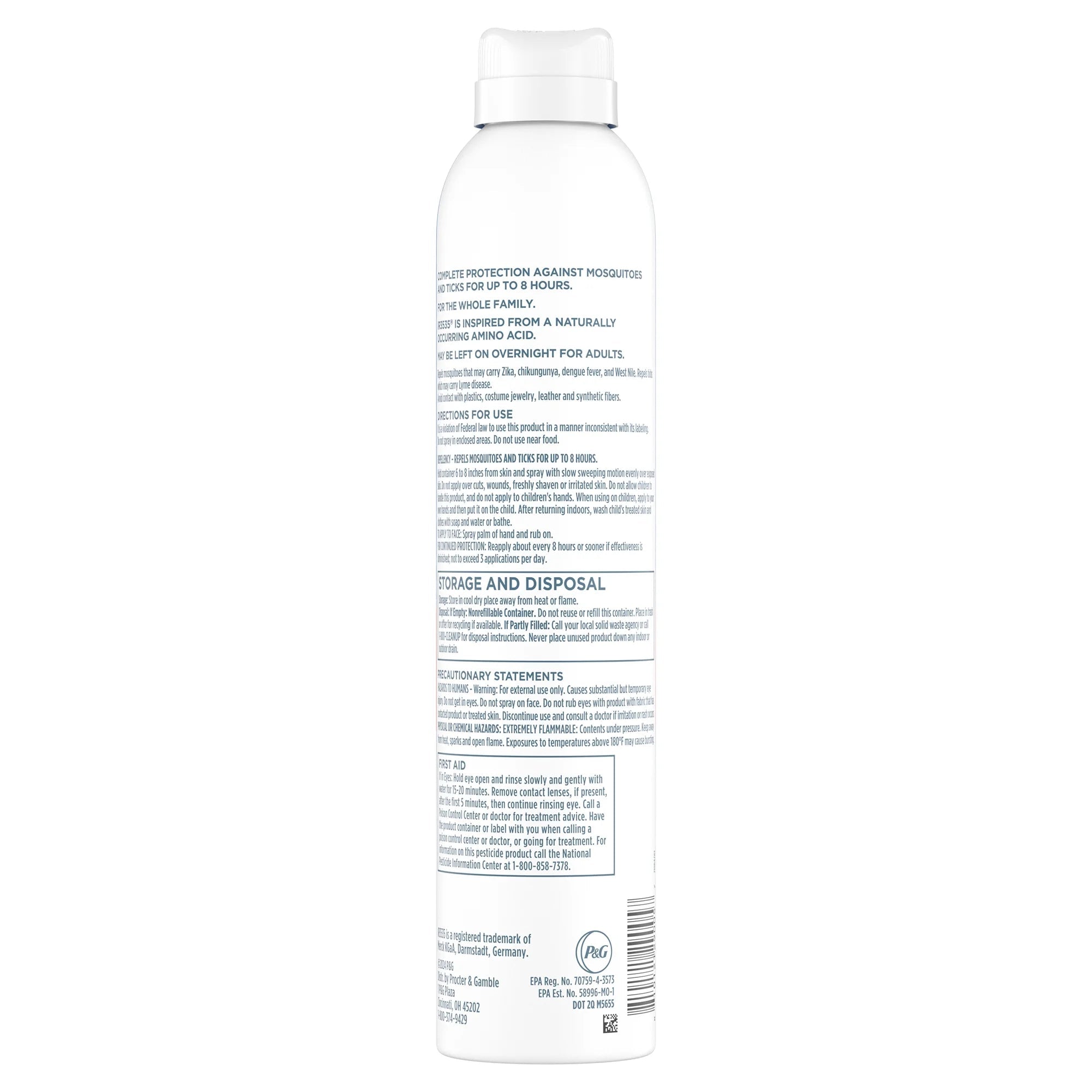 Body Mosquito and Tick Repellent Aerosol Spray - 6 oz
