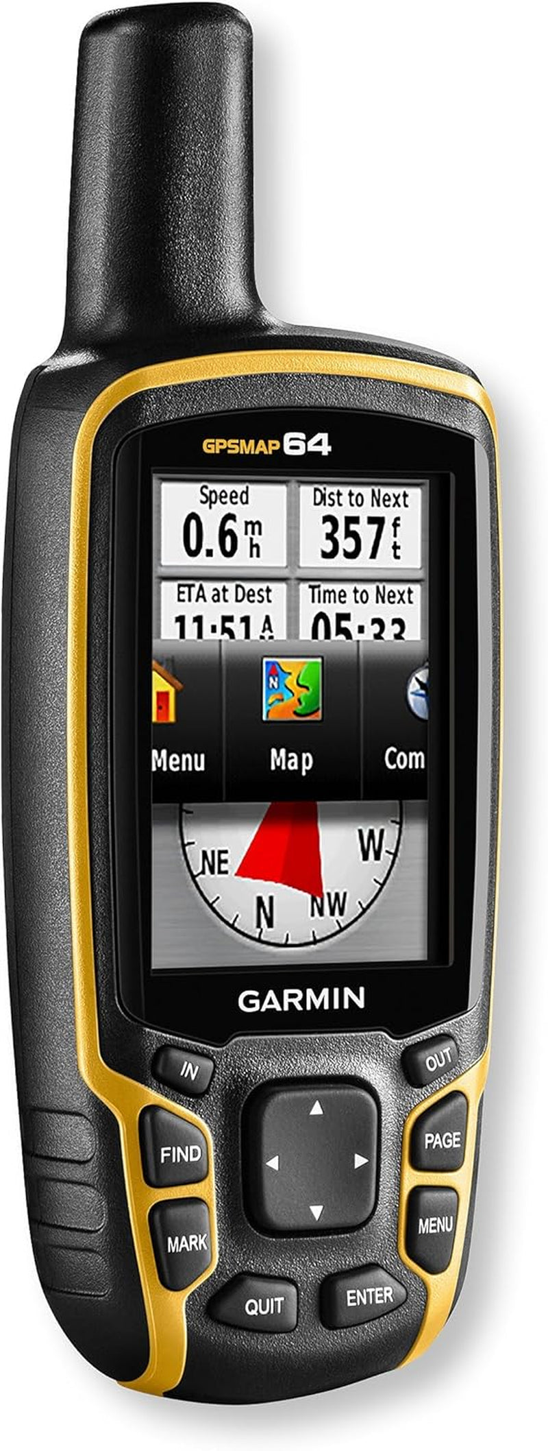 Garmin 010-01199-00 GPSMAP 64 Worldwide with High-Sensitivity GPS and GLONASS Receiver
