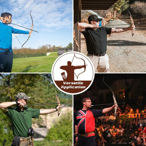65 Hunting Takedown Recurve Bow - Right Hand, 30lbs Draw Weight - Traditional Archery Long Bow for Outdoor Use
