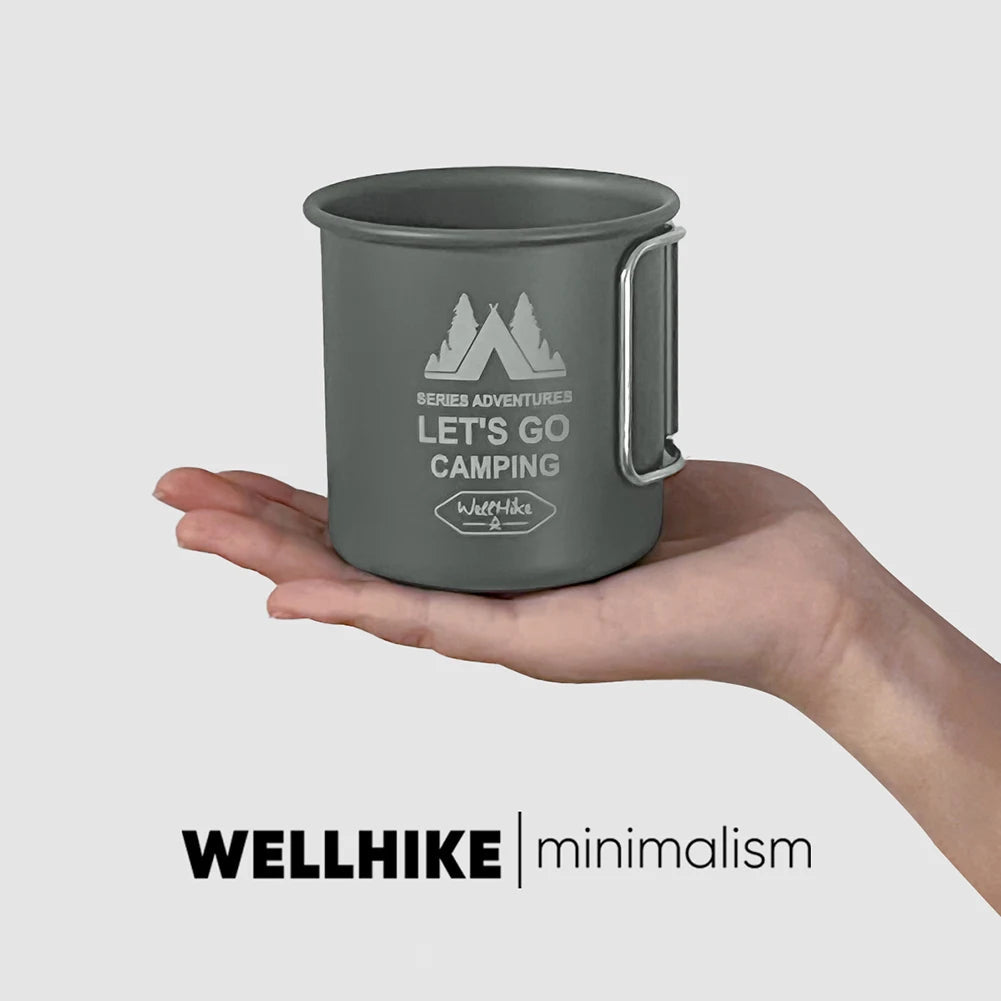 Aluminium Alloy Folding Camping Mug - 300ML Ultra-Light Travel Water Cup