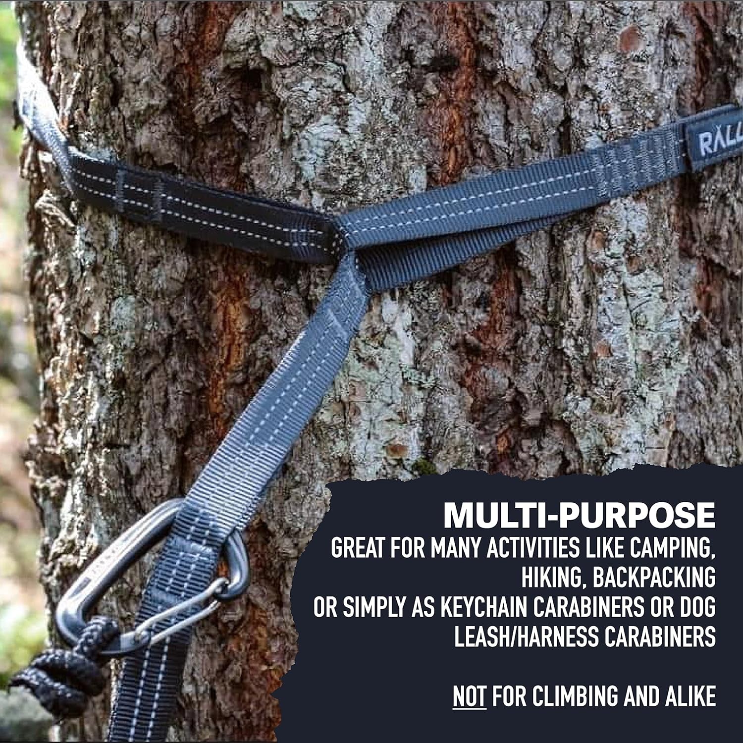 Heavy Duty 12Kn Carabiner Clip for Hiking, Hammock, and Backpacking - Lightweight Aluminum Camping Accessory