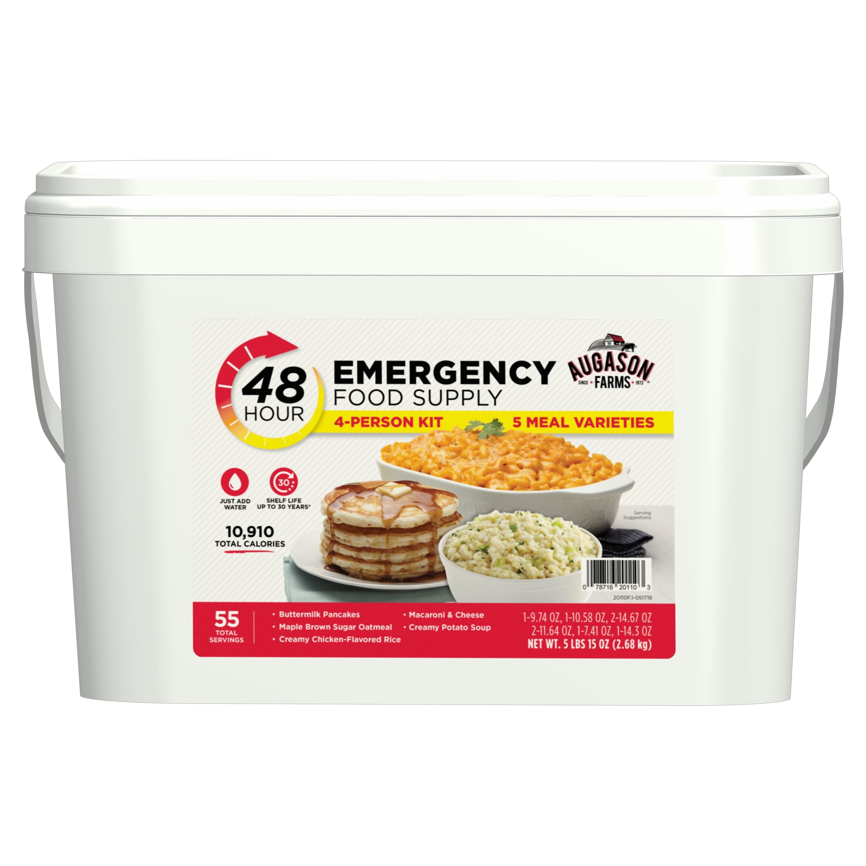 48-Hour 4-Person Emergency Food Supply, 95 Oz - Pack of 2