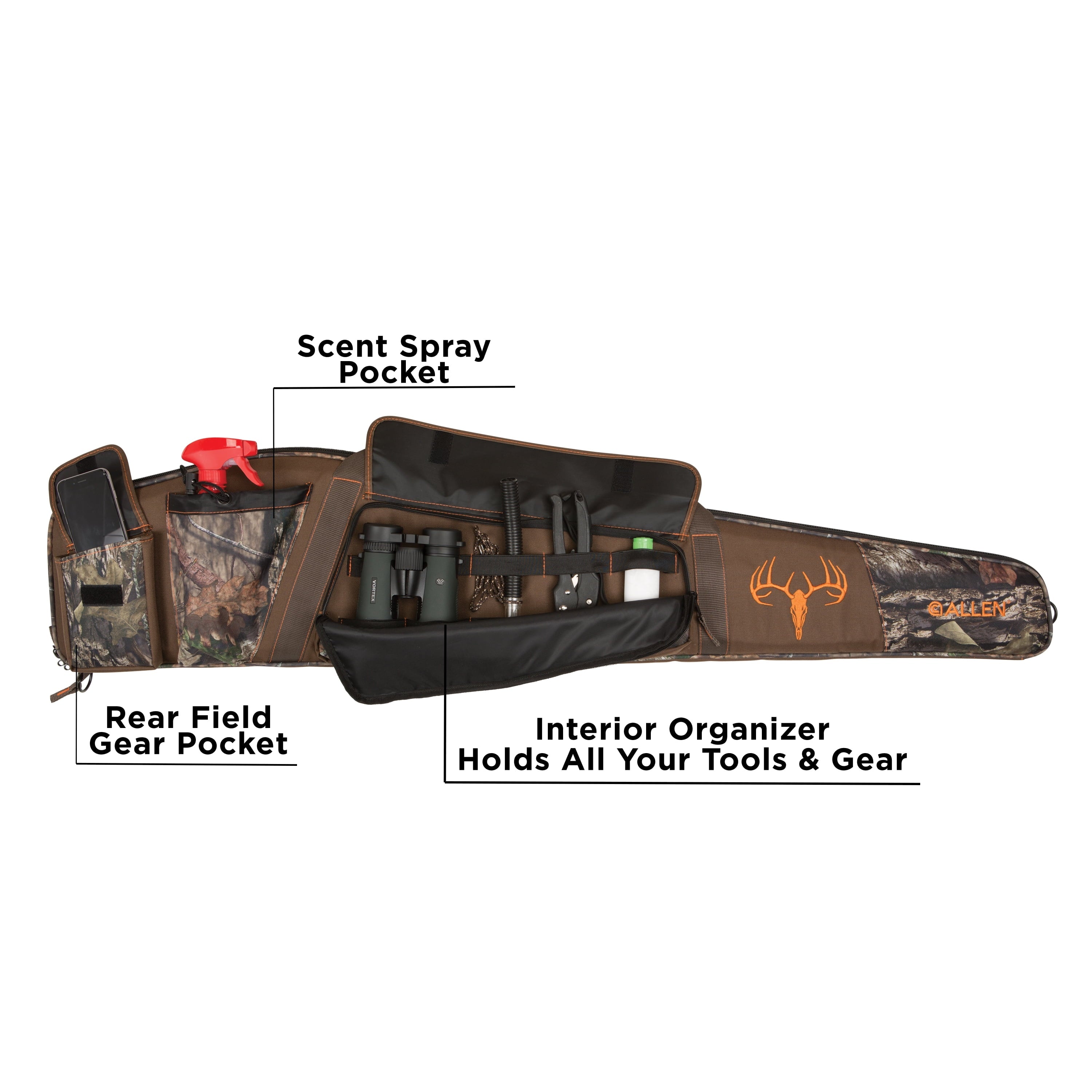 Gear Fit Pursuit 49-Inch Scoped Rifle Case in Mossy Oak Break-Up Country Camo