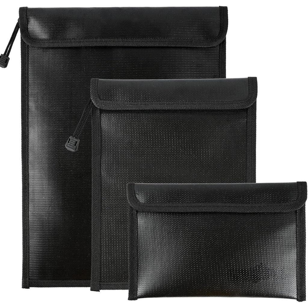 Fireproof & Water Resistant Document Bag – Money & File Safe Storage Pouch