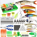 Comprehensive Fishing Lures Tackle Box Kit for Bass Fishing in Saltwater and Freshwater