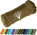 Mil-Spec 650 Paracord with 10-Strand Core Nylon Rope for Outdoor Emergency Survival