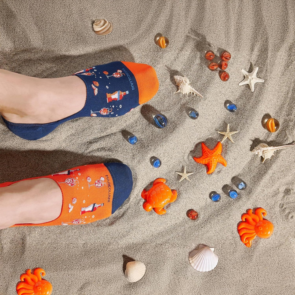 Marcoliani Milano Made in Italy - No Show Socks for Men - Always Stay up | Essence of Cotton Spritz Invisible Touch