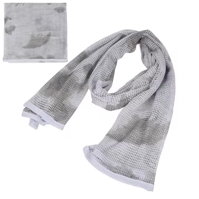 Camo Mesh Tactical Scarf – Breathable Multi-Use Outdoor & Concealment Gear