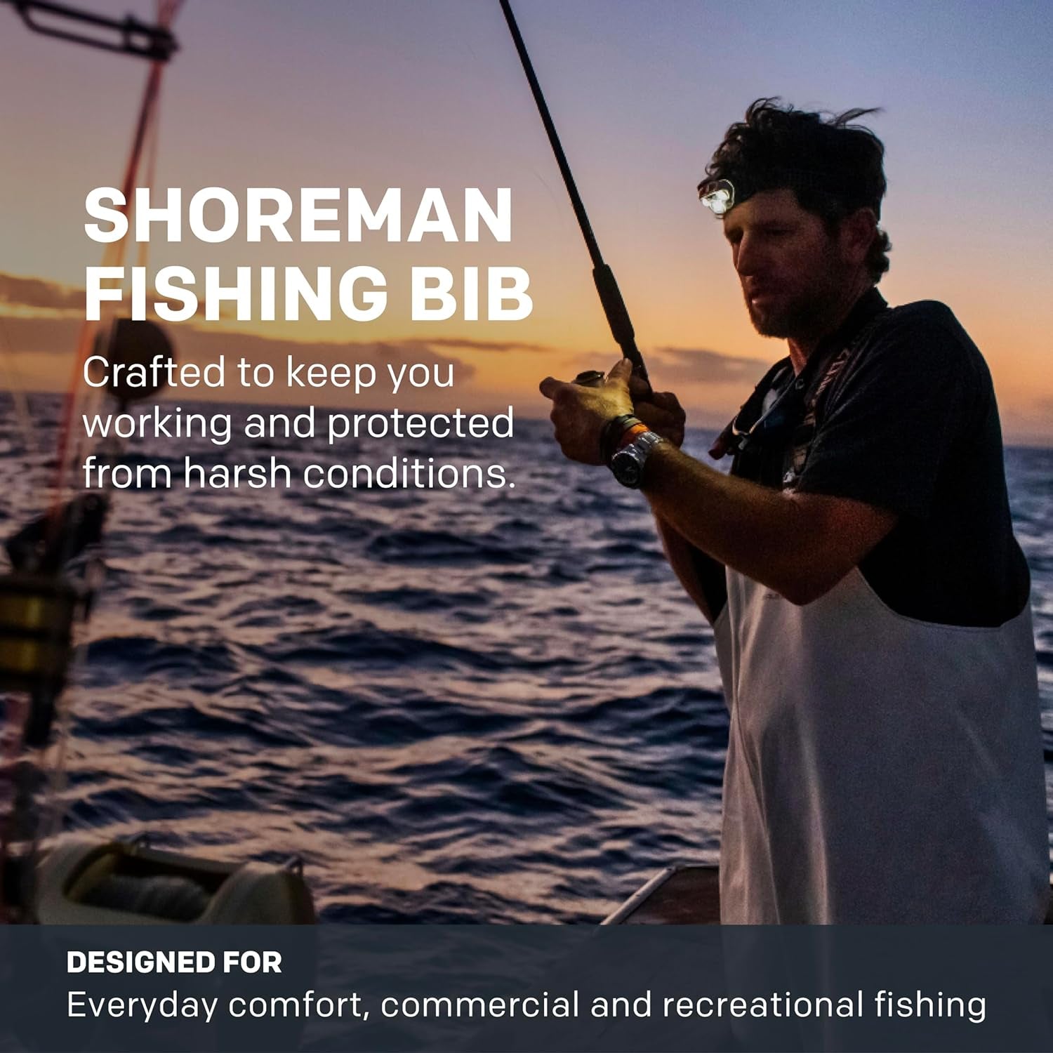 Grundens Men's Shoreman Bib Pants - Stain-Resistant and Waterproof Seafood Processing Bibs