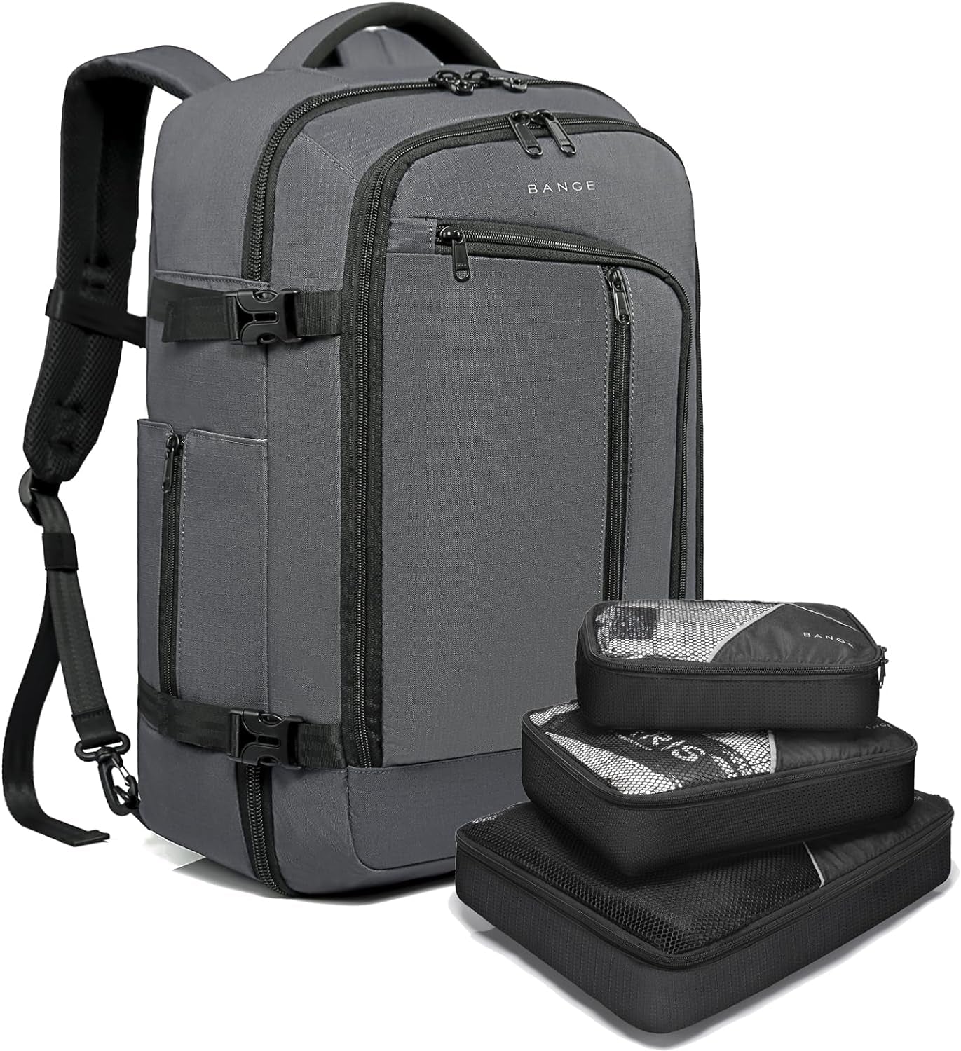 40-Liter FAA Flight Approved Travel Overnight Weekender Backpack in Grey