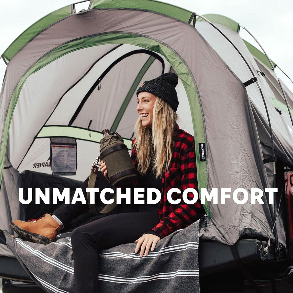 Backroadz Truck Bed Camping Tent with Waterproof Coating - Comfortable and Spacious 2 Person Tent for Full Size and Long Beds
