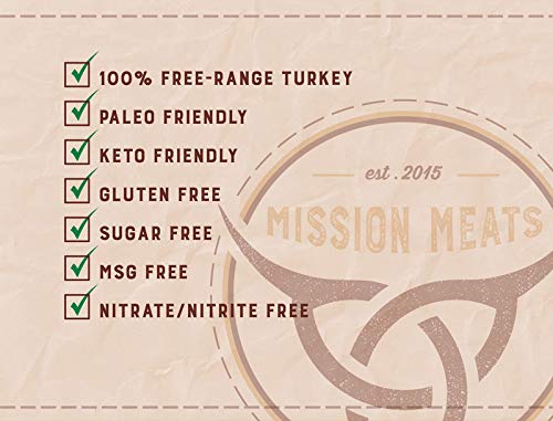 Mission Meats Free Range Turkey Sticks, Sugar Free Keto (24-pack)