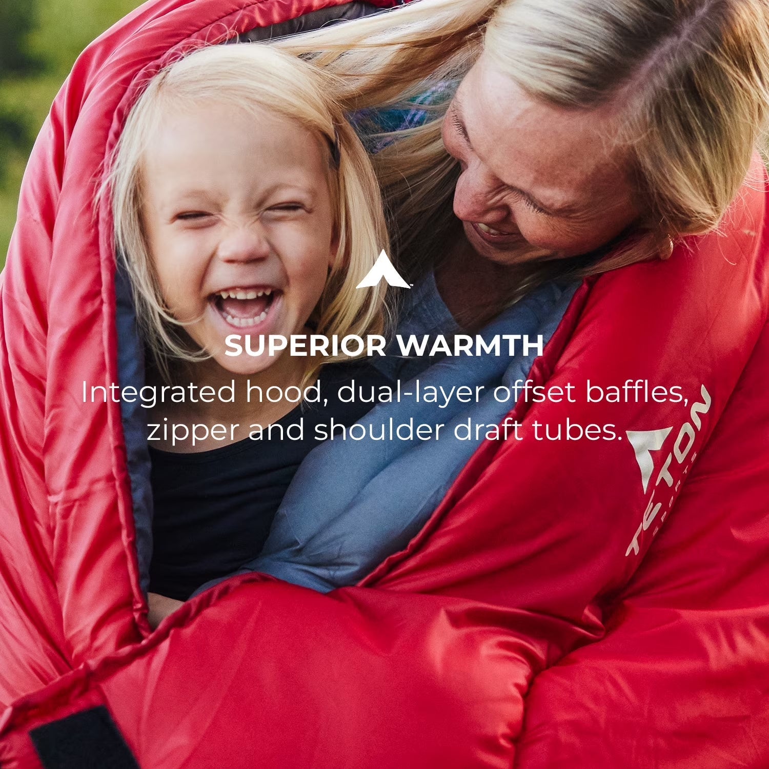 Celsius XL 0°F Sleeping Bag – Cold‑Weather Oversized Sleeping Bag with Mummy Hood, Draft Tubes & Compression Sack, Fits Adults up to 6'6" – Ruby Red