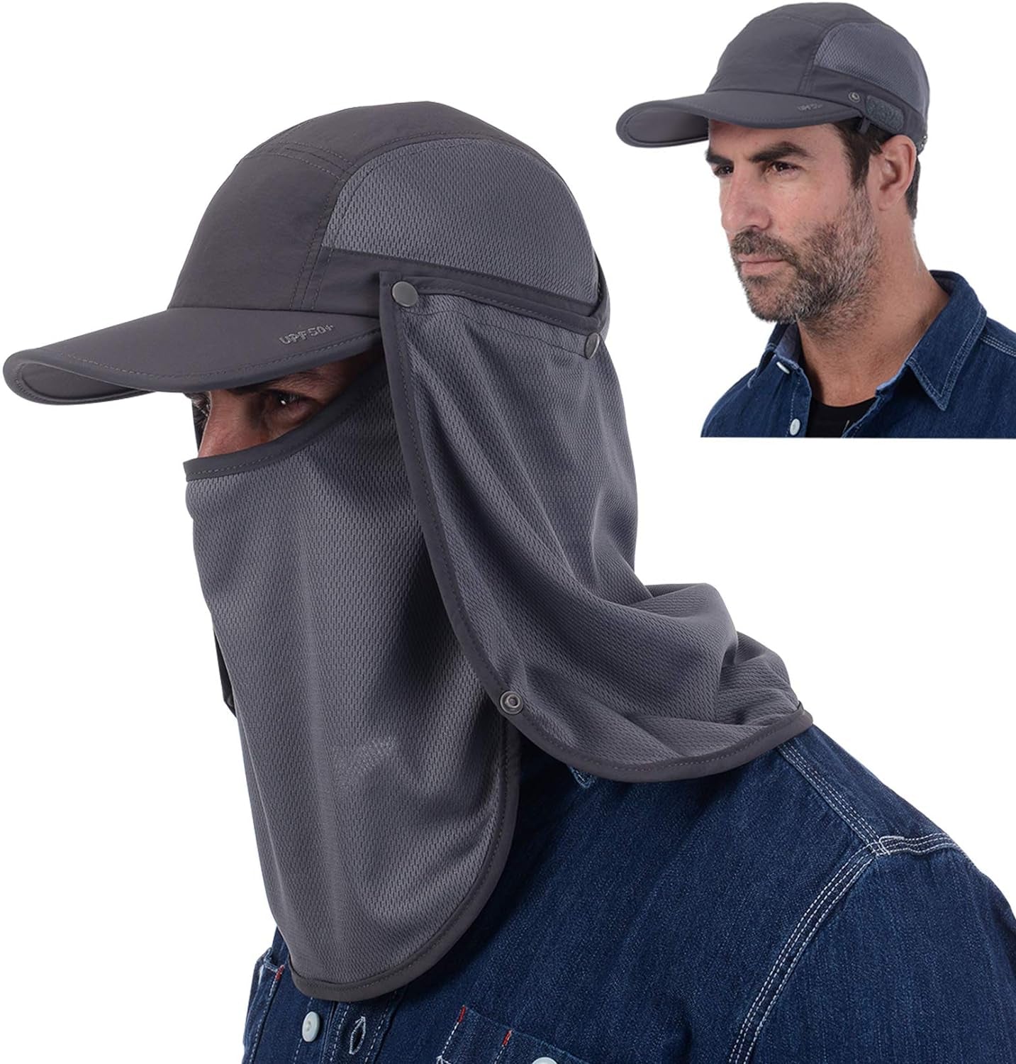 Outdoor Fishing Hat with Sun Protection Face and Neck Cover