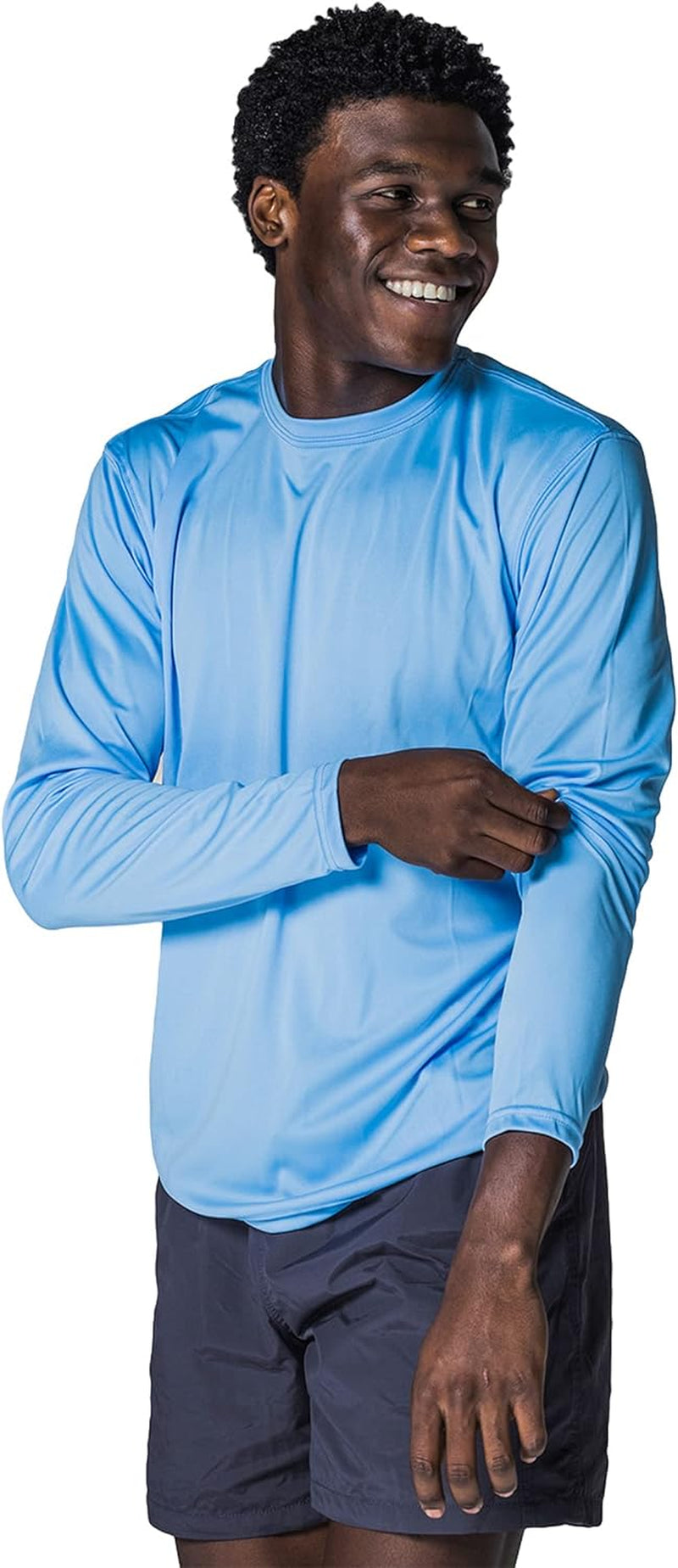 Men's Outdoor UPF 50+ Long Sleeve T-Shirt with UV Sun Protection for Fishing, Running, Hiking, and Swimming