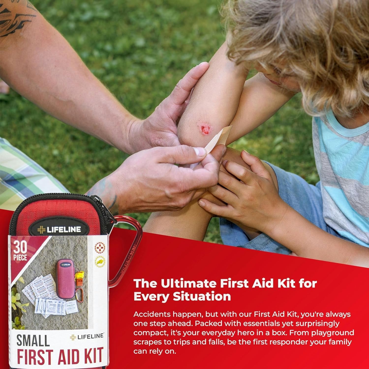 All-In-One Premium Disaster Preparedness Survival Kit with 72 Hours of Survival and First-Aid Supplies by First My Family