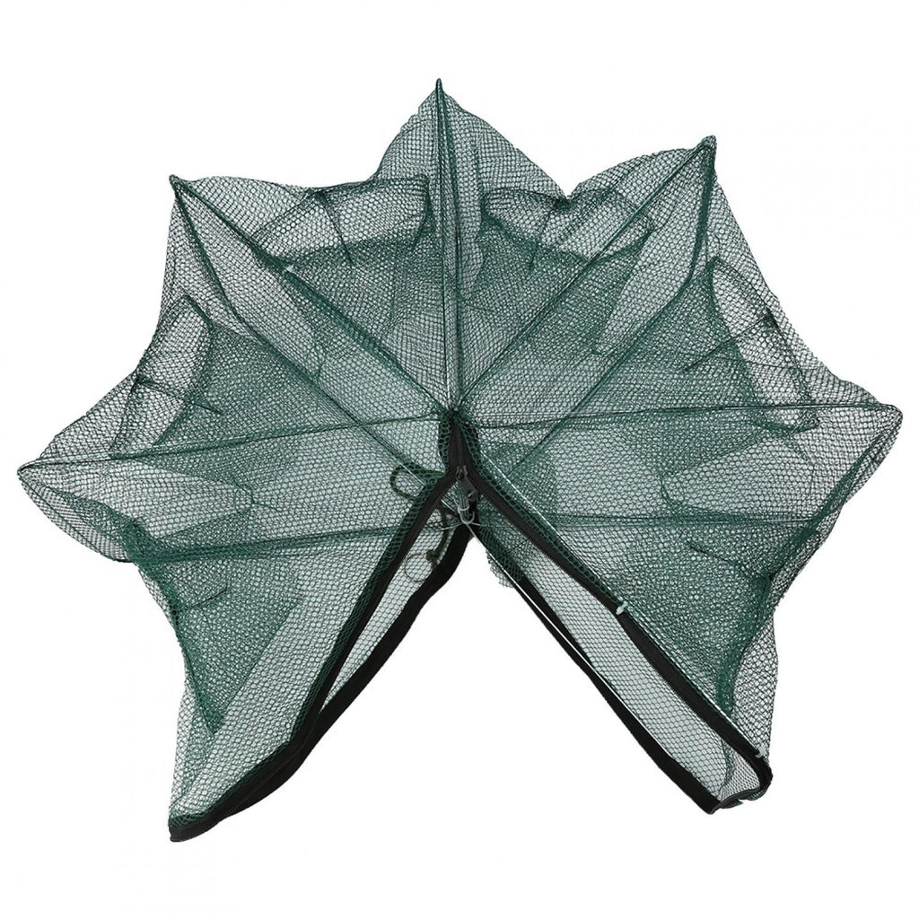 Nylon Foldable 6-Hole Automatic Fishing Net Shrimp Cage for Crab and Fish
