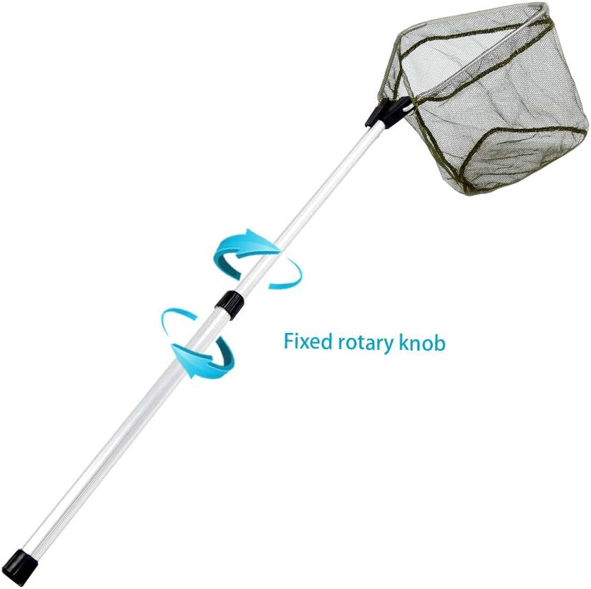 Children's Aluminum Collapsible Telescopic Fishing Net with Nylon Mesh - Ideal for Lakes and Outdoor Play