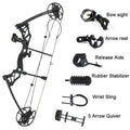 Archery Compound Bow Set with 30-70 lbs Draw Weight, IBO 320 FPS Speed, for Fishing, Shooting, Hunting, and Sports, 16-31 Inch Draw Length