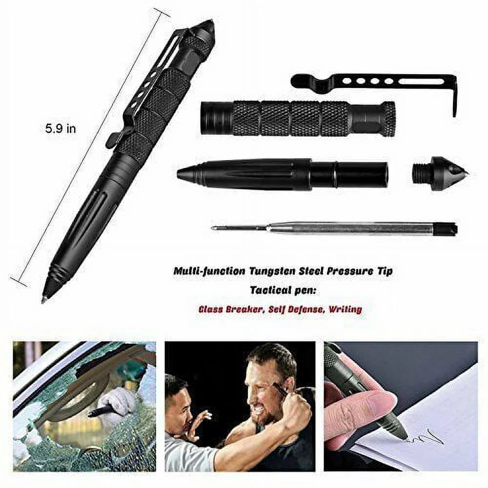 Outdoor Survival Kit - 12-in-1 Multifunction Emergency Equipment SOS and First Aid Gear Pack