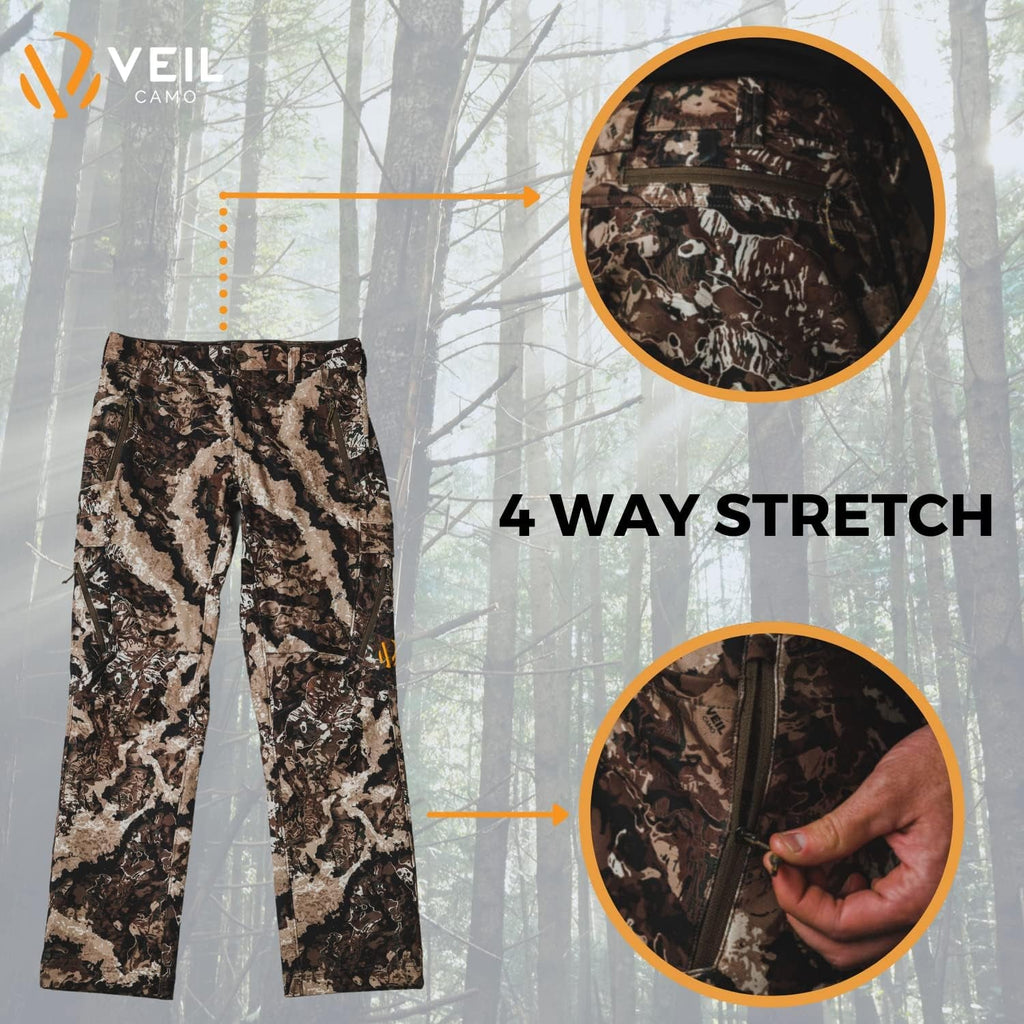 Men's Field Pant - Water Resistant Hunting Pants with 4-Way Stretch Movement