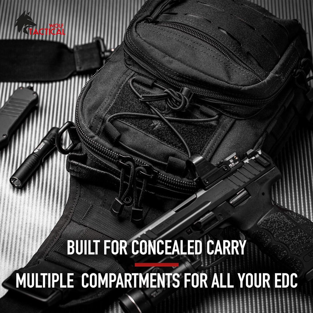 Concealed Carry Shoulder Bag for Range, Travel, Hiking, and Outdoor Sports