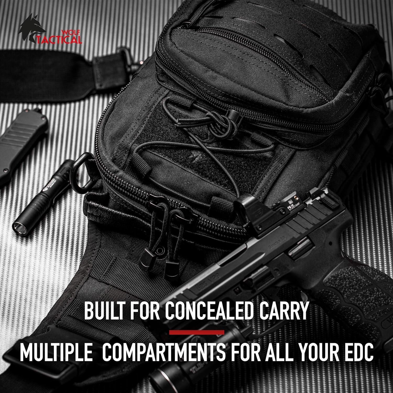 Concealed Carry Shoulder Bag for Range, Travel, Hiking, and Outdoor Sports