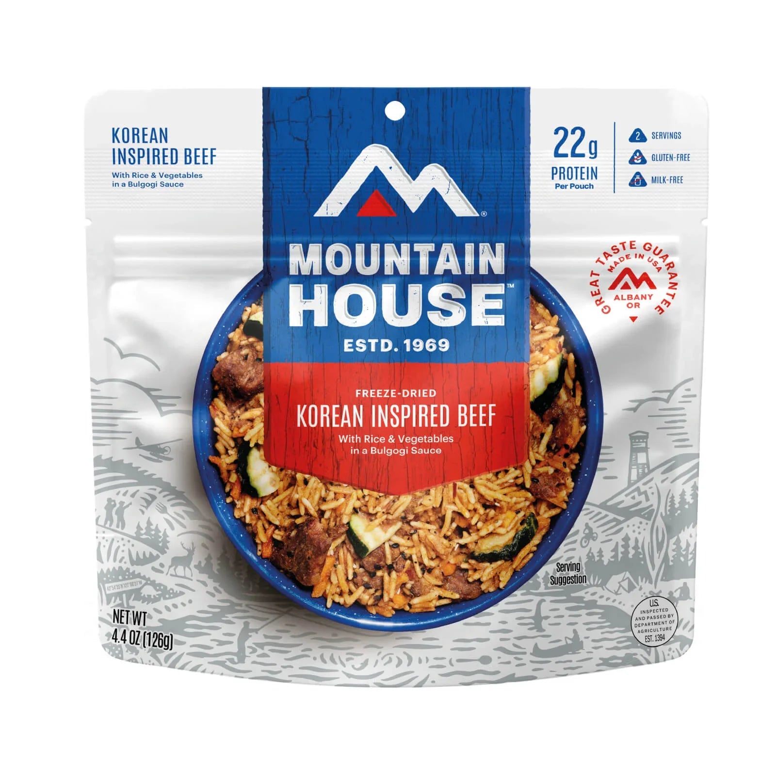 Mountain House Korean Inspired Beef | Freeze Dried Backpacking & Camping Food | Gluten-Free | 2 Servings