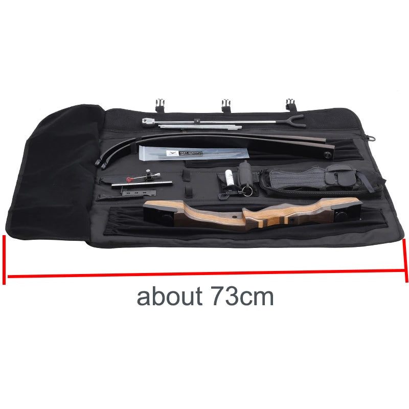 Collapsible Recurve Bow Bag with Shoulder Handle for Archery Equipment Storage