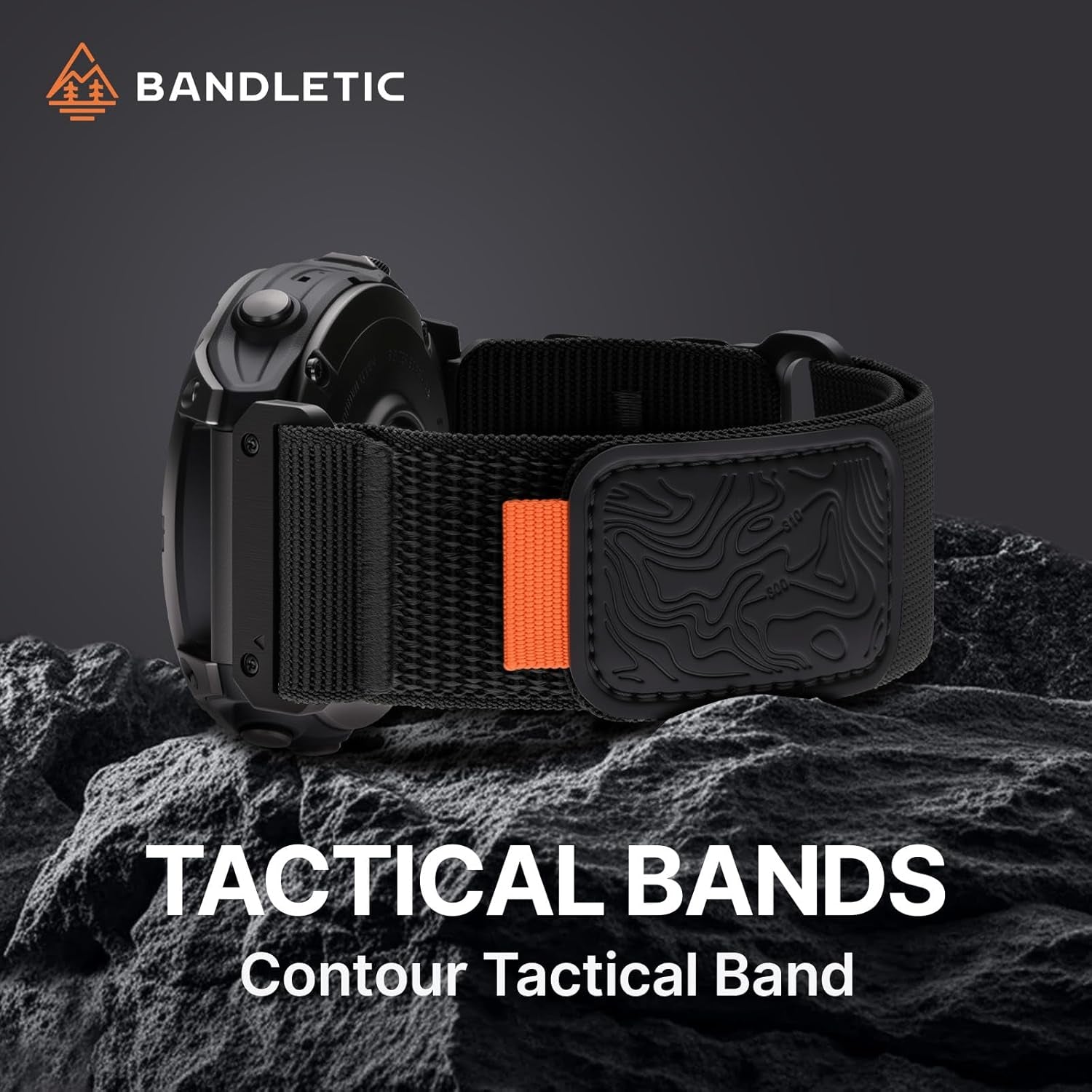 Bandletic Compatible with Garmin Instinct Watch Band - 22Mm Quick Fit Rugged Nylon Strap for Fenix 8 E 47Mm/7 6 Pro/5 Plus/Instinct 2 3 E 45Mm /Forerunner 965/955/945 /Approach S70/S62/S60/Epix Pro