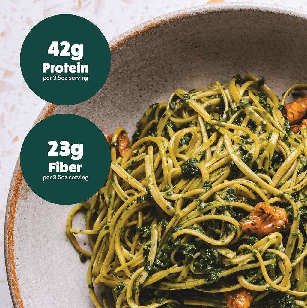 Explore Cuisine Organic Edamame Spaghetti - Pack of 6 (8 Oz) - Easy-To-Make Gluten Free Pasta - High in Plant Protein & Fiber - Vegan, Keto Friendly, Non- GMO - 24 Total Servings