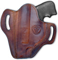 Leather OWB Holster for S&W J Frame, Ruger LCR, SP101, and Other 38 Special Snub Nose Revolvers with 2.25 Barrel