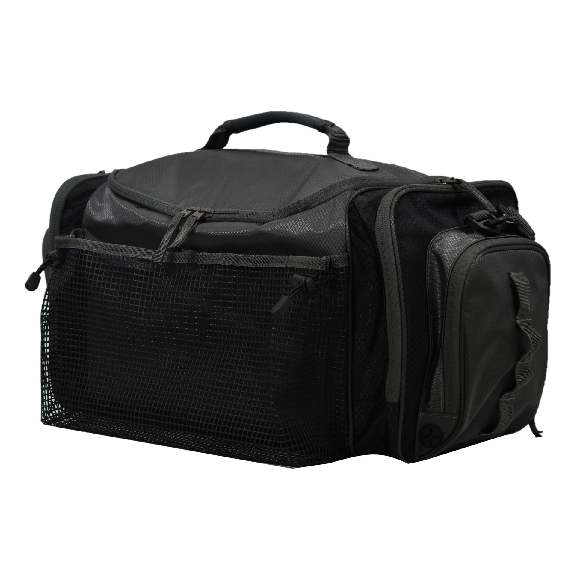 Heavy-Duty Fishing Tackle Bag with 3 Trays — Waterproof Saltwater Lure Storage Organizer