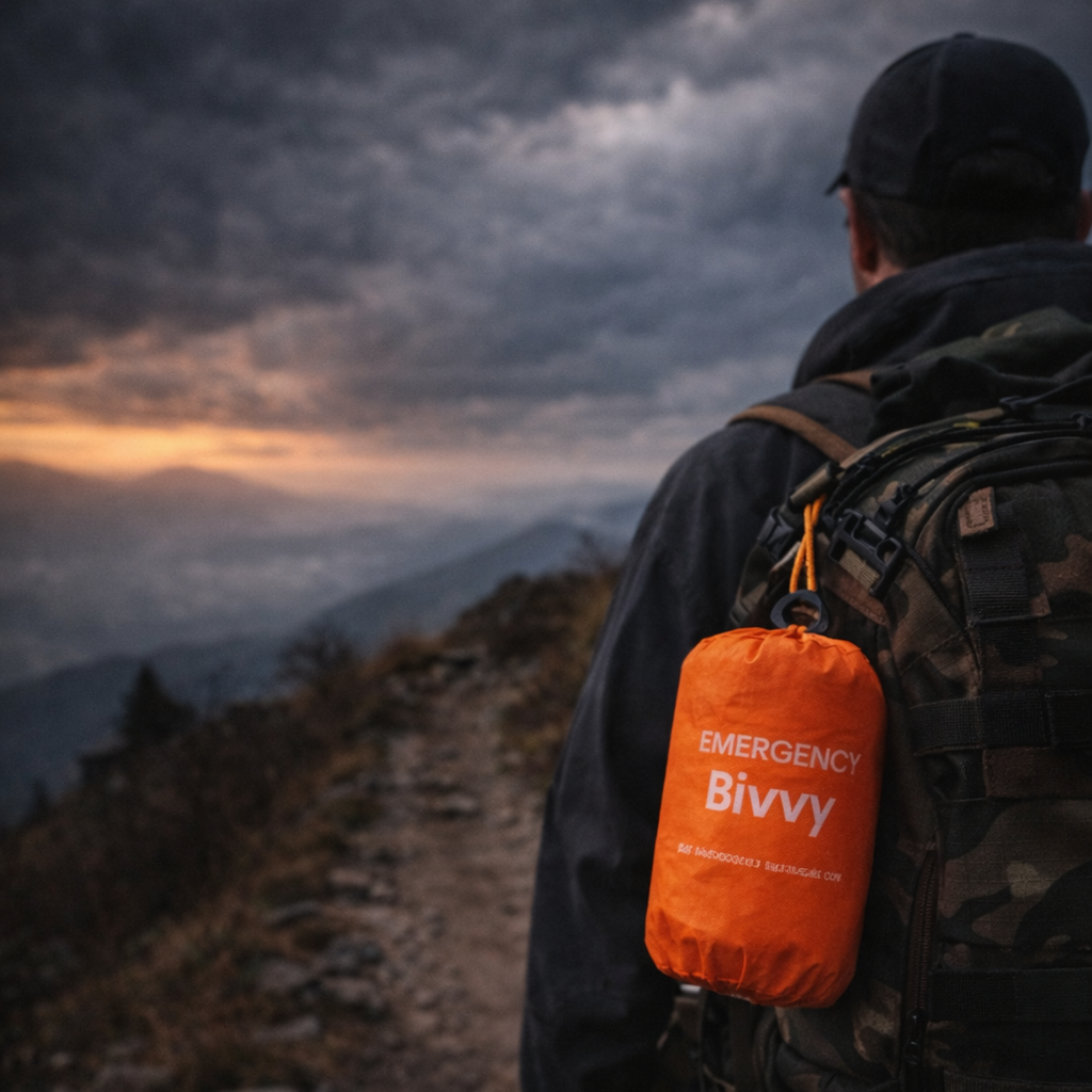 Emergency Sleeping Bag - Thermal Bivy  for Camping, Hiking, Outdoor and Survival Blanket Kit