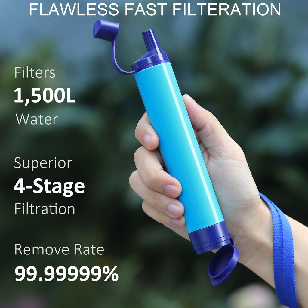 Personal Water Filter Straw – 5-Stage Portable Water Purifier for Camping, Hiking, Travel & Emergency Kits