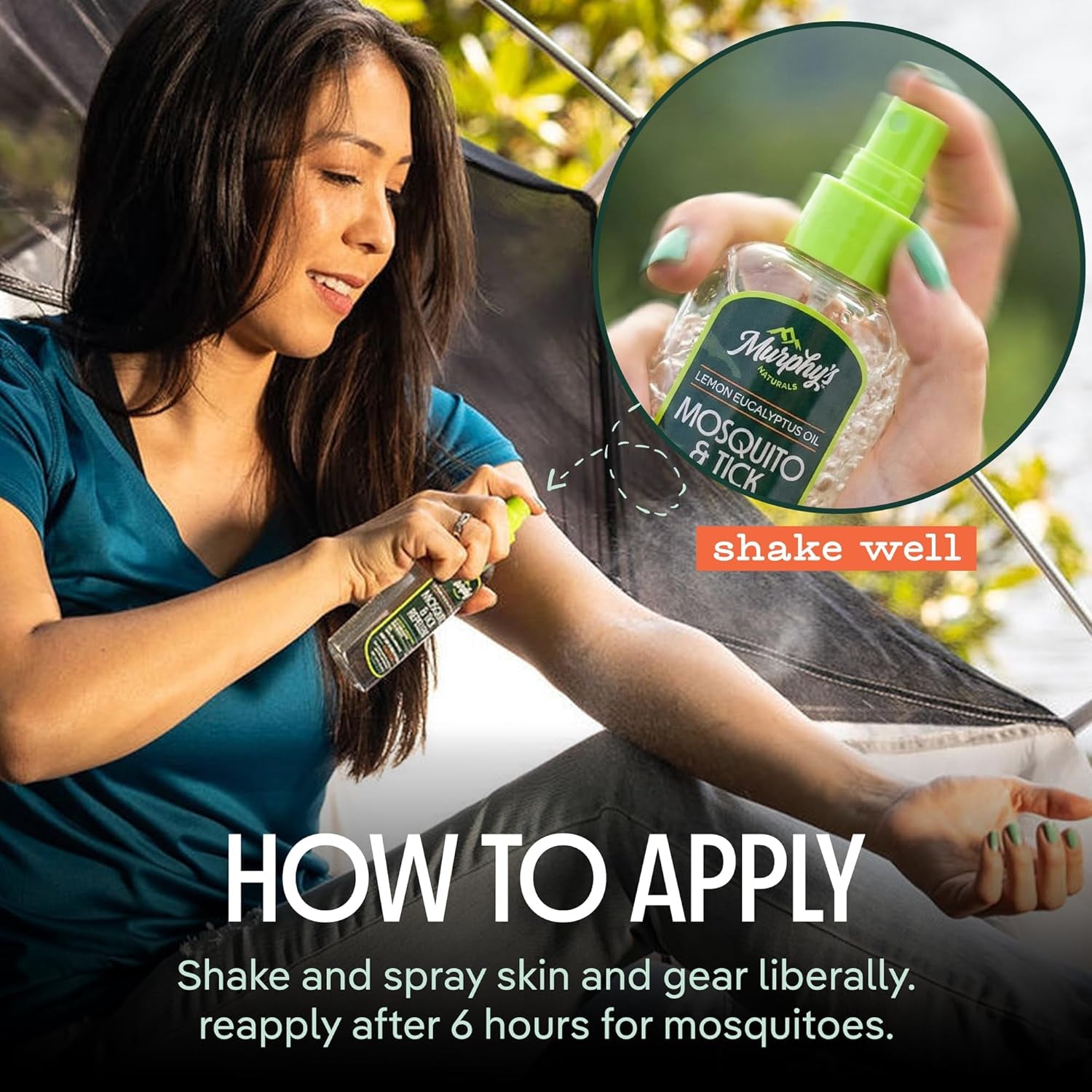 Murphy'S Naturals Mosquito & Tick Bug Repellent Spray, Oil of Lemon Eucalyptus for Skin + Outdoor Gear, 4 Ounce Pump, 2-Pack
