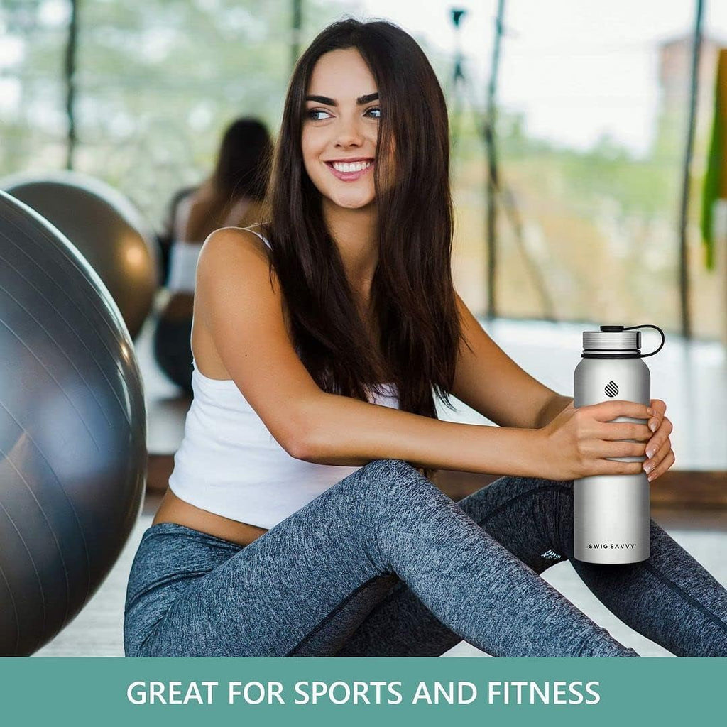 Insulated Stainless Steel Sports Water Bottle - 32 oz
