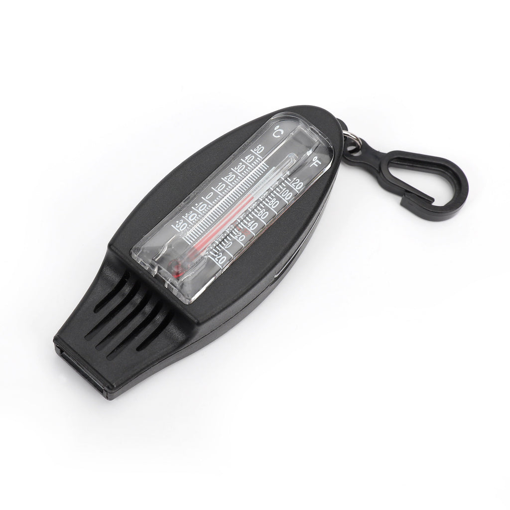 Black 4-Function Plastic Whistle