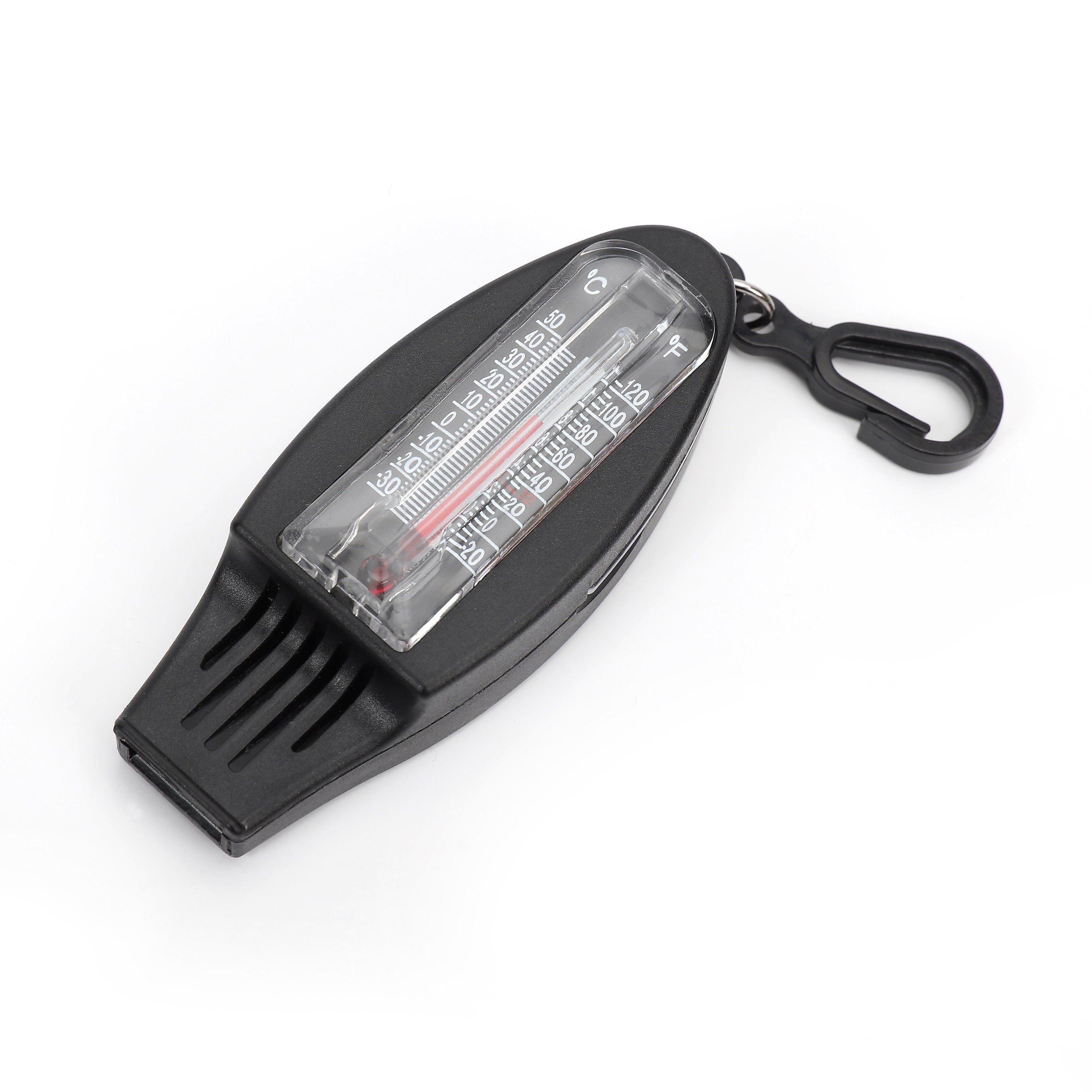 Black 4-Function Plastic Whistle