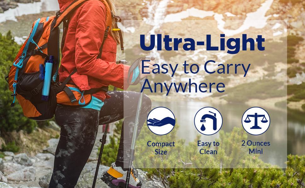 Personal Water Filter Straw – 5-Stage Portable Water Purifier for Camping, Hiking, Travel & Emergency Kits