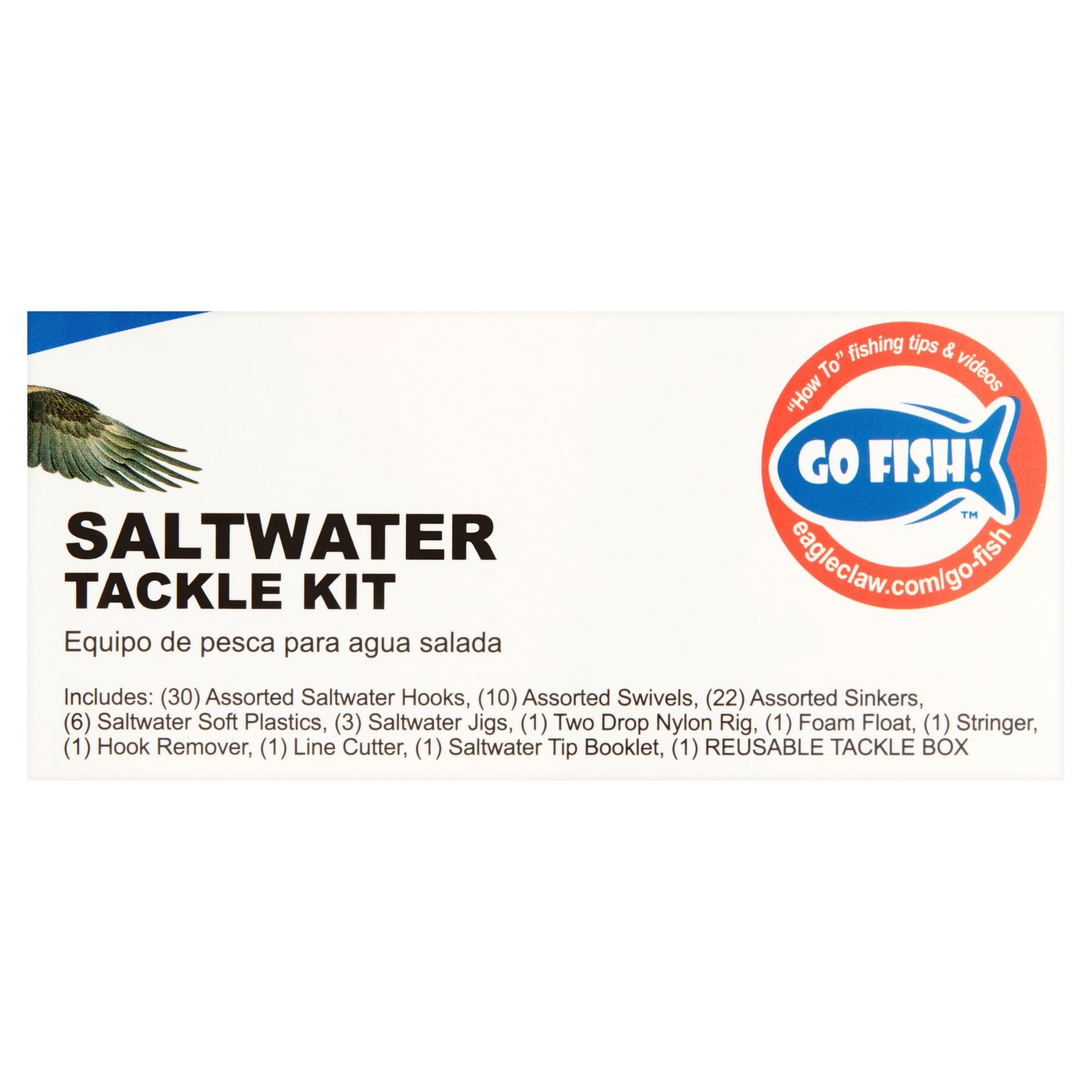 Clear Small South Coastal Saltwater Fishing Tackle Box Kit