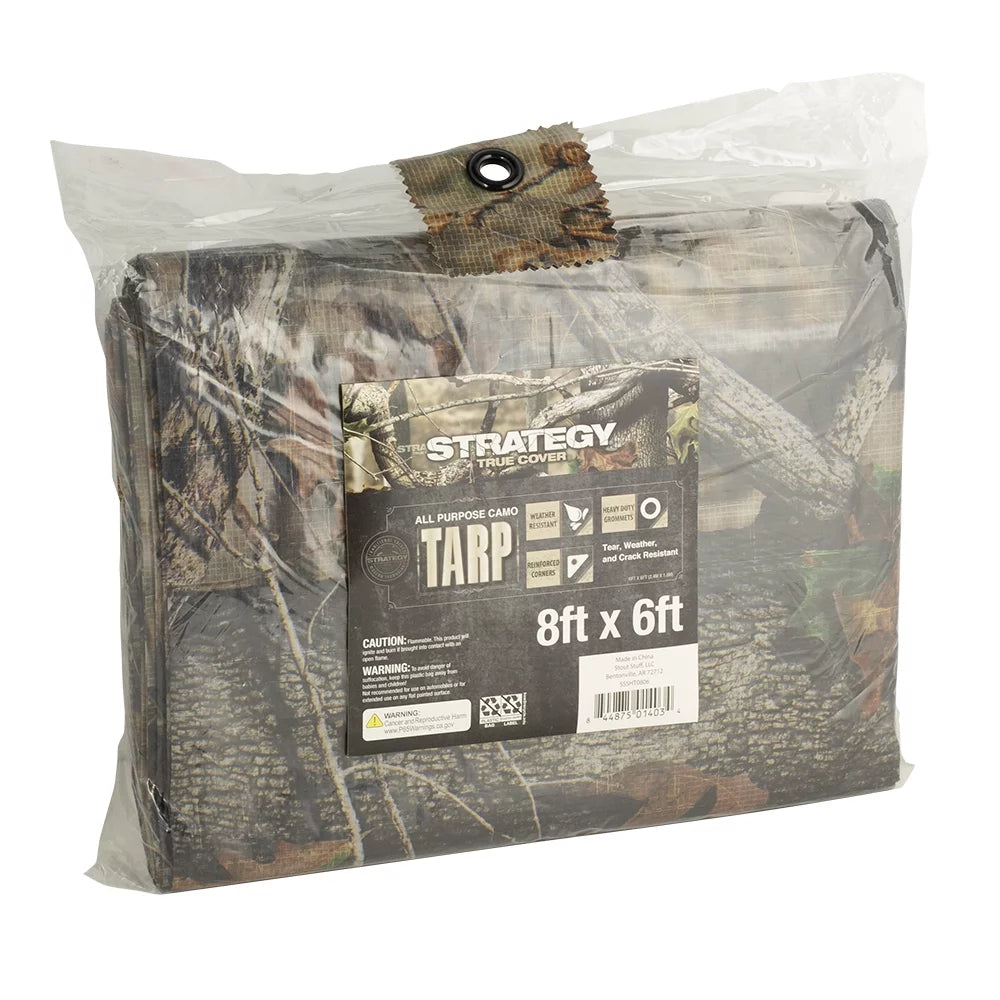 Durable Weather-Resistant All-Purpose Camouflage Tarp 8' x 6'