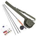 9' Fly Fishing Rod and Reel Combo with Carry Bag 10 Flies Complete Starter Package Fly Fishing Kit